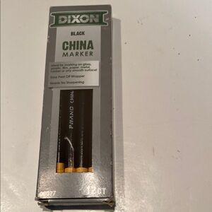 NIB Dixon Black China Marker, 12 count